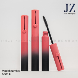圆管 不规则盖 带可推拉眉刷 注拉吹 睫毛管6801SL#